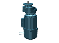SEW-Eurodrive RXF57 DRN90L4/BE2HR helical inline gearmotor with BE2HR brake and manual release. Combines a DRN90L4 IE3 AC motor with an RXF57 helical
