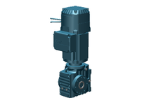 SEW-Eurodrive SA57 DRN80M4/BE1HR helical-worm gearmotor delivers 1 HP at 16 RPM output with a 110.73:1 ratio. The DRN80M4 IE3 motor operates at 60 Hz,