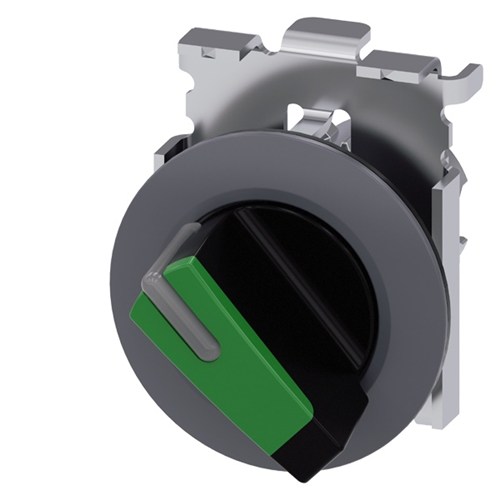 SIEMENS - 3SU10622DF400AA0 - SEL SW, 2POS, MTND, SHORT HANDLE, GRN