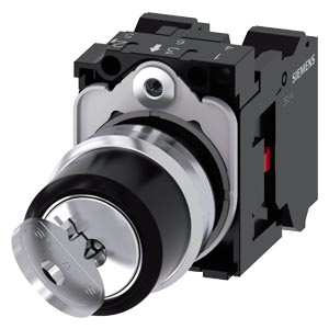 SIEMENS - 3SU11504BF013PA0 - KEY SW, 2POS, MTND, KEY REMOVAL IN LEFT