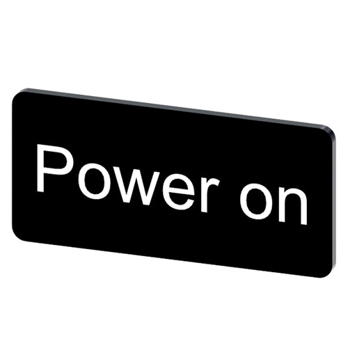 SIEMENS - 3SU19000AC160DG0 - INSCR. LABEL, BLK 12.5 X 27MM, POWER OFF