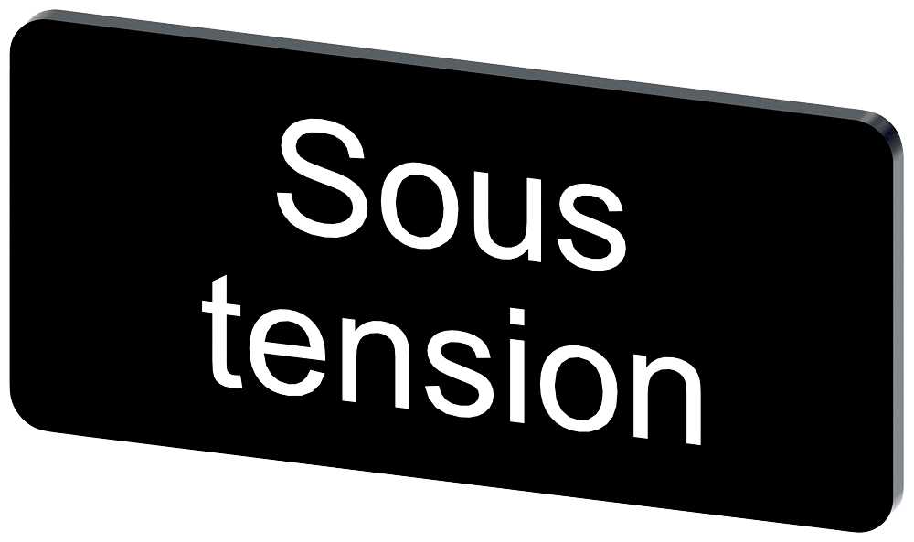 SIEMENS - 3SU19000AC160GS0 - INSCR. LABEL,BLK 12.5X27MM, SOUS TENSION