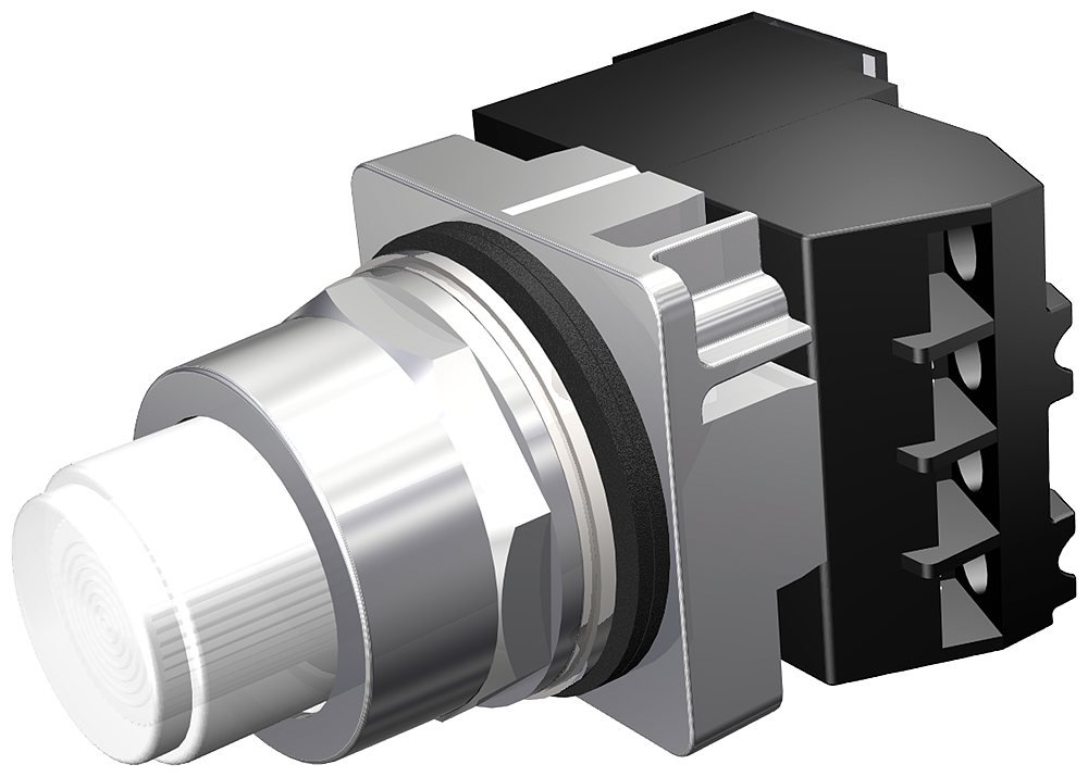 SIEMENS - 52PT6GBAB - PTT PL/ILL PB,WHT,XFMR,LED,120V,1NO-1NC