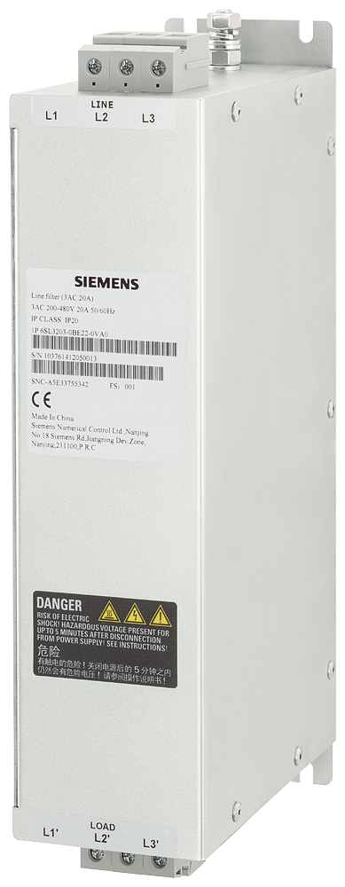 SIEMENS - 6SL32030BE150VA0 - LINE FILTER 3AC 5A