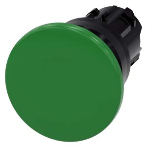 SIEMENS - A6X30137090 - MUSHROOM PUSHBUTTON. 40MM. GREEN