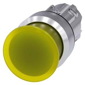 SIEMENS - A6X30139798 - ILLUM. MUSHROOM PUSHBUTTON. 30MM. YELLOW