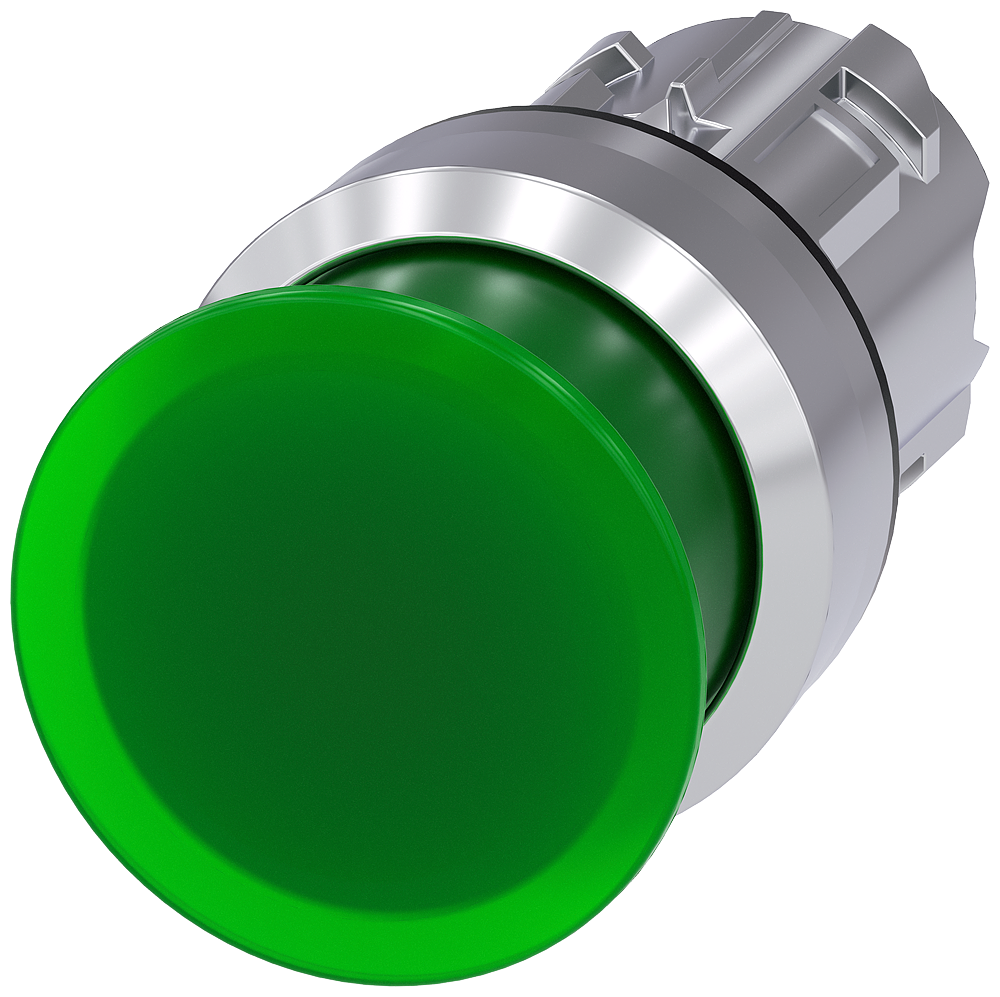 SIEMENS - A6X30139805 - ILLUM. MUSHROOM PUSHBUTTON. 30MM. GREEN