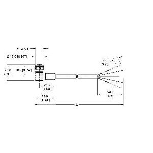 TURCK - WK 4.5T-8 - U2436-28 - CORDM12EUROFAST