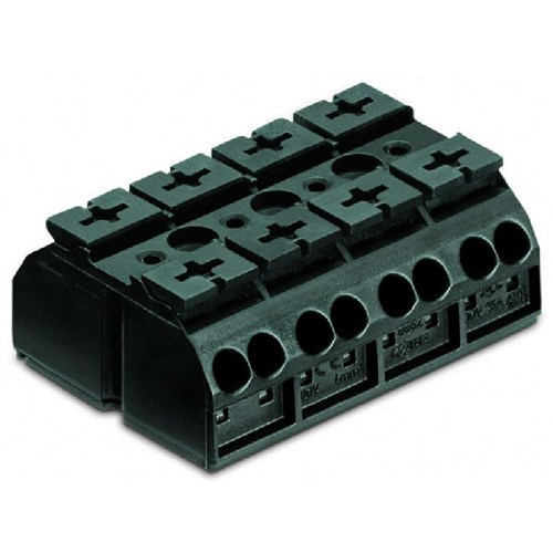WAGO - 862-504 - 4-conductor chassis-mount terminal strip