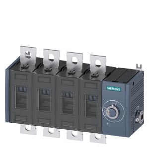 3KD4444-0PE40-0 SWITCH-DISCONNECTOR 500A, FRAME SIZE 3, 4-POLE LATERAL DRIVE RIGHT BASIC UNIT WITHOUT HANDLE FLAT TE