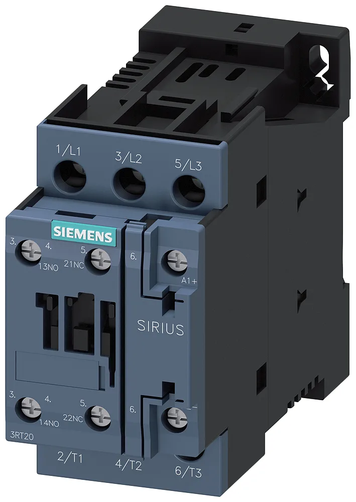 SIEMENS - 3RT20241FB40 - CONTACTOR S0 12A 24VDC 1NO/1NC SCRW