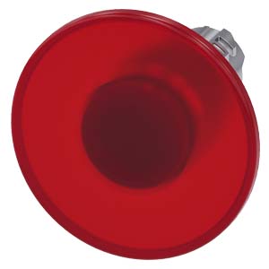 3SU1051-1CA20-0AA0 Illuminated mushroom pushbutton, 22 mm, round, metal, shiny, red, 60 mm, latching, Pull-to-unlatch m