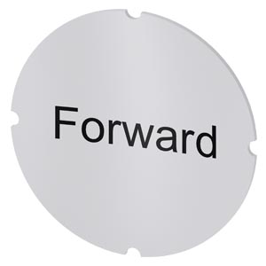 3SU1900-0AB71-0DN0 Inscription plate for illuminated pushbutton, round, milky with black font, with inscription: Forwar