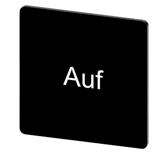 3SU1900-0AE16-0AD0 labeling plate for snapping on or gluing on label holder, label size 27x27 mm, black label, white fo