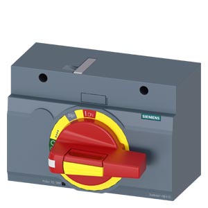 3VA9447-0EK15 BREAKER 3VA Front mounted rotary operator FMRO FOR 3VA63/4 YELLOW RED EMERGENCY STOP WITHOUT ILLUMIN