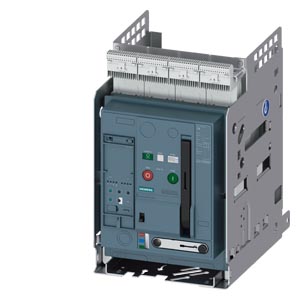3WA1106-8.B61-.... withdrawable circuit breaker, with guide frame, IEC 60947-2, size 1, 3-pole, In=630 A, breaking capa
