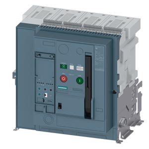 3WA1125-2.C40-.... Withdrawable circuit breaker without guide frame, IEC 60947-2, frame size 1, 4-poles, N-pole left, I