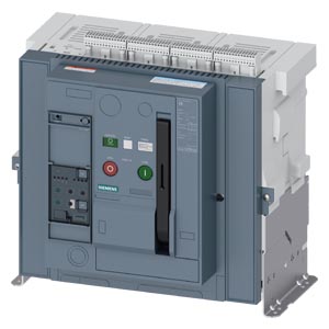 3WA1225-4.B05-.... Fixed-mounted circuit breaker IEC 60947-2, frame size 2, 3-poles, In=2500A up to 690V AC 50/60Hz, br