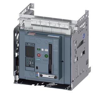 3WA1225-8.F61-.... withdrawable circuit breaker, with guide frame, IEC 60947-2, size 2, 3-pole, In=2500 A, breaking cap