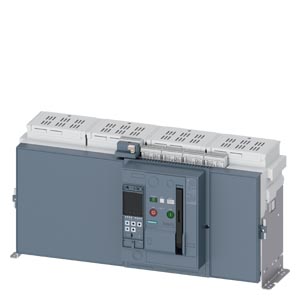 3WA1363-6.G11-.... Fixed-mounted circuit breaker IEC 60947-2, frame size 3, 4-poles, N-pole left, In=6300A up to 690V A