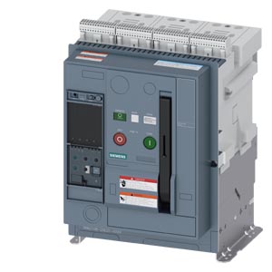 3WA2108-3.E01-.... Fixed-mounted circuit breaker, UL489, Frame Size 1, 3-poles, In=800A up to 600V AC 60Hz, breaking ca