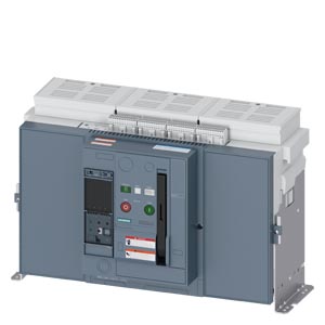 3WA2340-6.K02-.... Fixed-mounted circuit breaker, UL489, Frame Size 3, 3-poles, In=4000A up to 600V AC 60Hz, breaking c