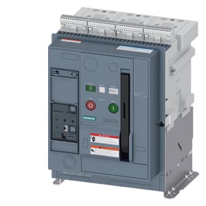 3WA3110-2.C01-.... Fixed-mounted circuit breaker, UL1066/IEC60947-2, FS 1, 3-poles, In=1000A up to 508V AC 50/60Hz, bre
