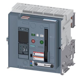 3WA3110-2.F40-.... Withdrawable circuit breaker without cradle, UL1066/IEC60947-2, FS 1, 4-poles, N-pole left, In=1000A