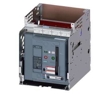 3WA3110-3.B42-.... Withdrawable circuit breaker with cradle (Guide Frame), UL1066/IEC60947-2, FS 1, 4-poles, N-pole lef