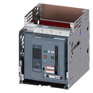 3WA3112-2.E71-.... withdrawable circuit breaker, with guide frame, UL1066/IEC60947-2, SZ 1, 4-pole, N pole on left, In=