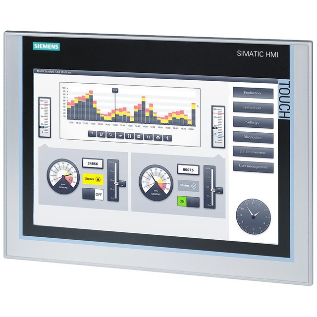 Siemens 6AV21240MC010AX0 — Human Machine Interface (HMI) Touchscreen 12.1" Color