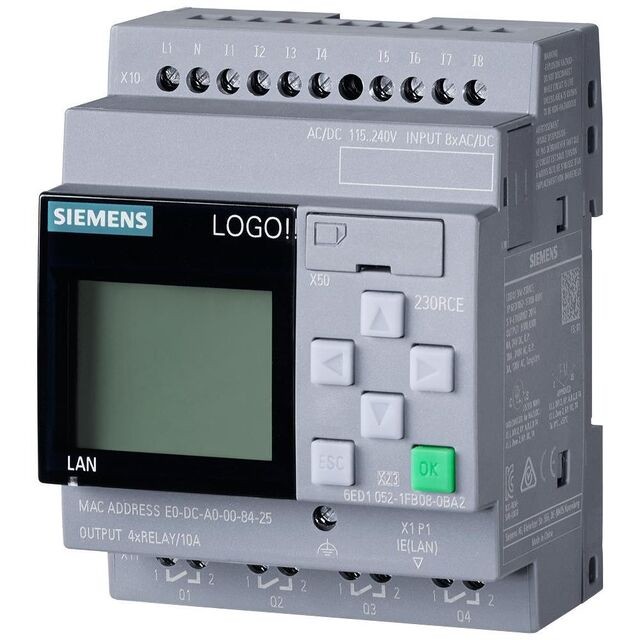 Siemens 6ED10521FB080BA2 — Programmable Logic Controller (PLC) DIN Rail 115/230VAC