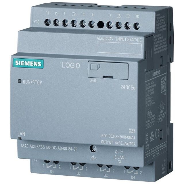 Siemens 6ED10522HB080BA2 — Programmable Logic Controller (PLC) DIN Rail 24VDC