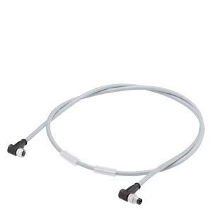 6ES7194-2MH03-1AB0 Power cable M8, PUR cable both ends assembled with M8 connector angled and M8 socket angled, 4-pole,