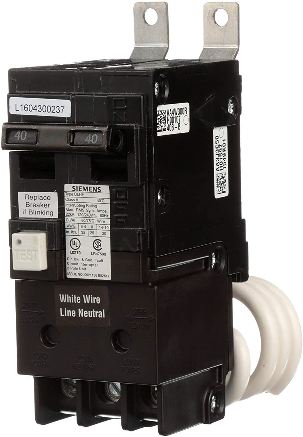Siemens BF220AH | Siemens 20A 2-Pole 120/240VAC Ground Fault Molded Case Circuit Breaker