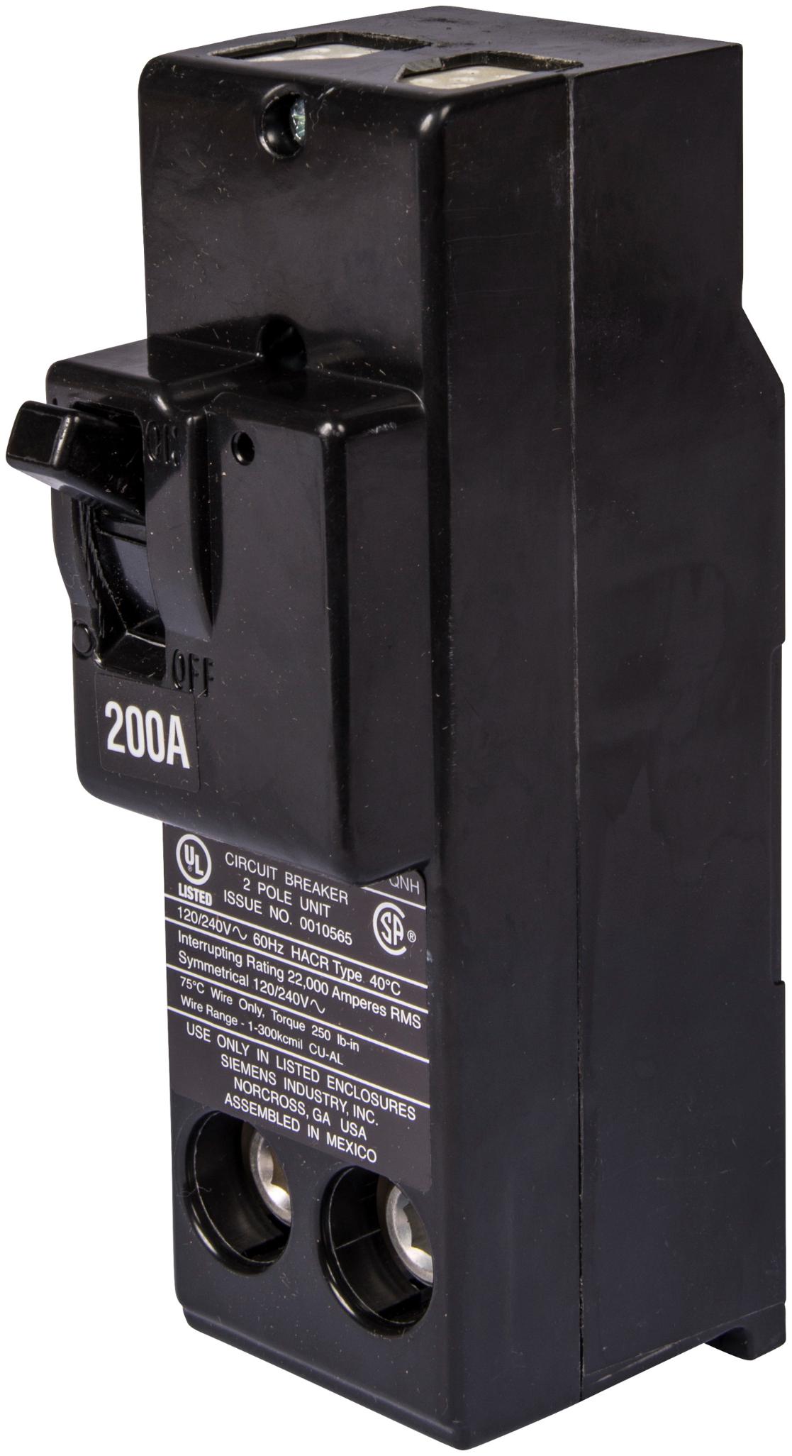 Siemens MPD2200 | Siemens MD Series 200A 2-Pole Molded Case Circuit Breaker, 120/240V