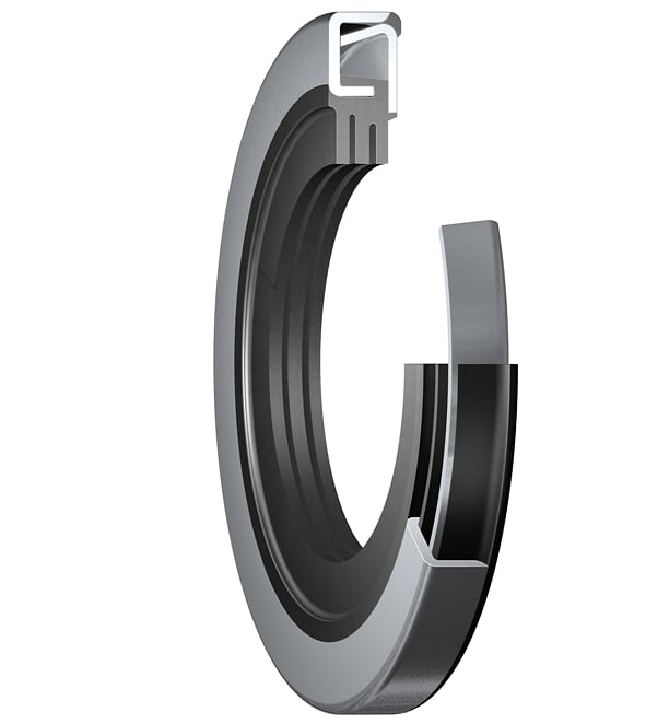 17724 Radial shaft seal with double metal case and three sealing lips, for grease