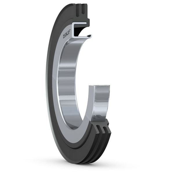 19844 Radial shaft seal with single metal case and three sealing lips, for grease