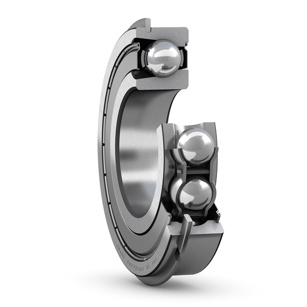 SKF 210-2ZNR Deep groove ball bearing with filling slots and integral sealing
