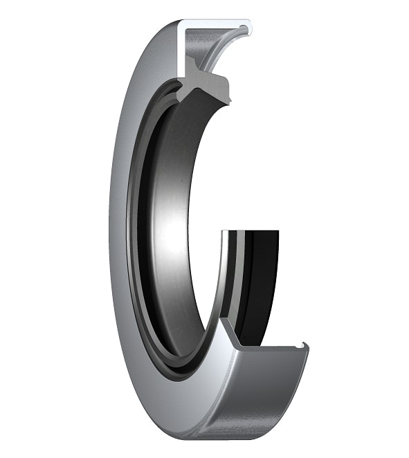 31129 Radial shaft seal with metal case and double sealing lip, for grease