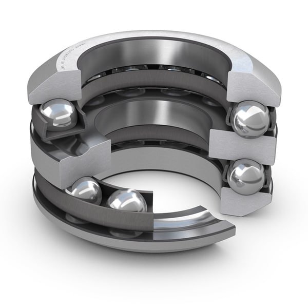 54312 Double direction thrust ball bearing with sphered housing washers
