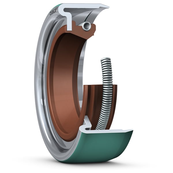 6393 Radial shaft seal with metal case and SKF Wave lip, for oil or grease