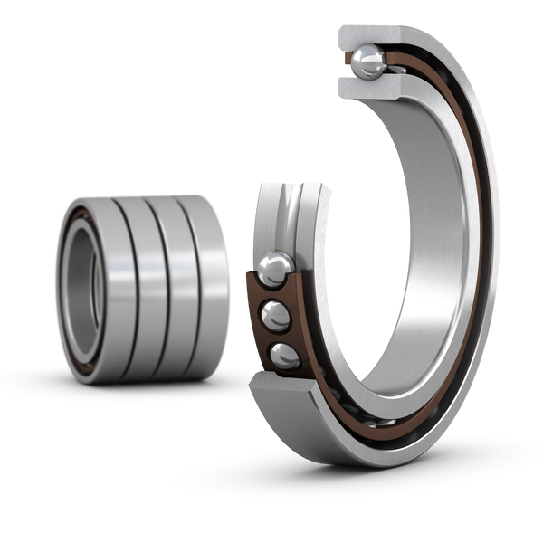 SKF 7012 CE/P4AQBCA Matched set of four super-precision, high-speed E design, single row angular contact ball bearings