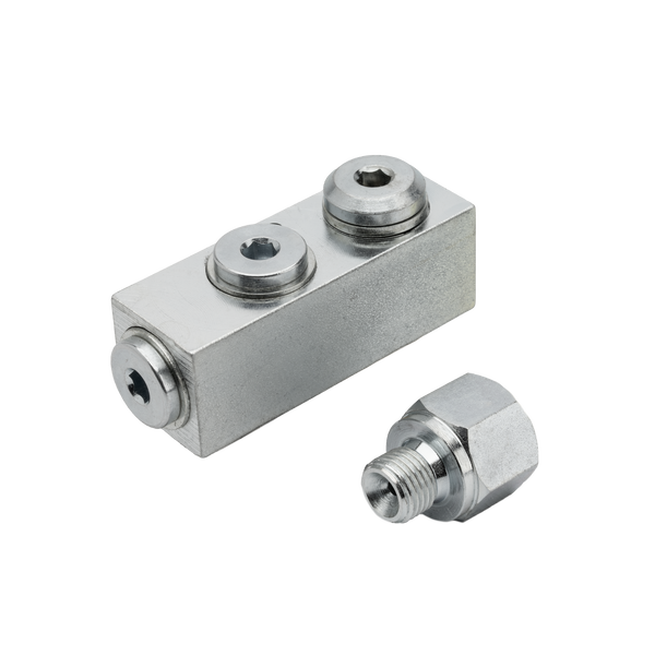 728619 E-4 Spare double outlet adapter for hydraulic pump