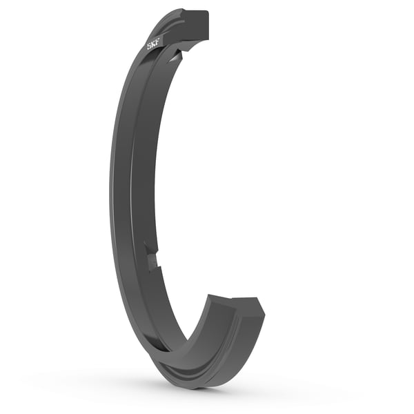 DTW-750-J2G Polyurethane snap-in wiper seal with a single lip, two additional static lips and notches on the inside edge