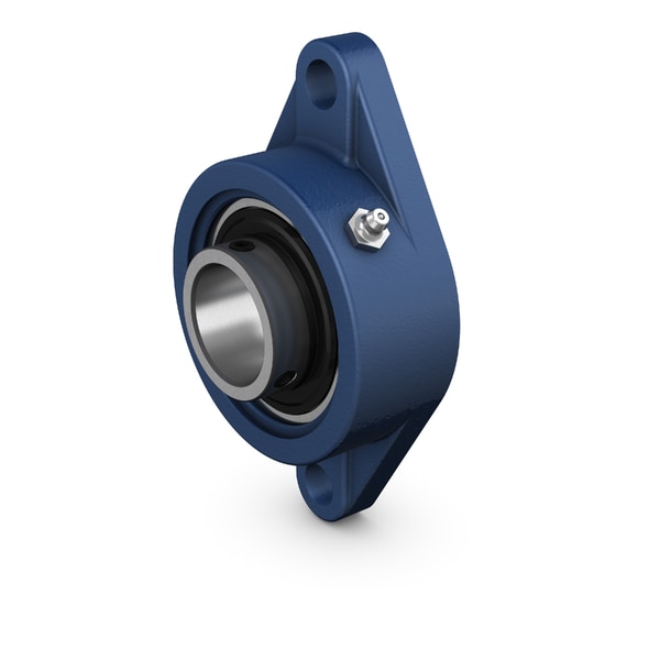 F2B 30M-TF Oval flanged ball bearing unit with set screw locking, cast iron housing, North American standards