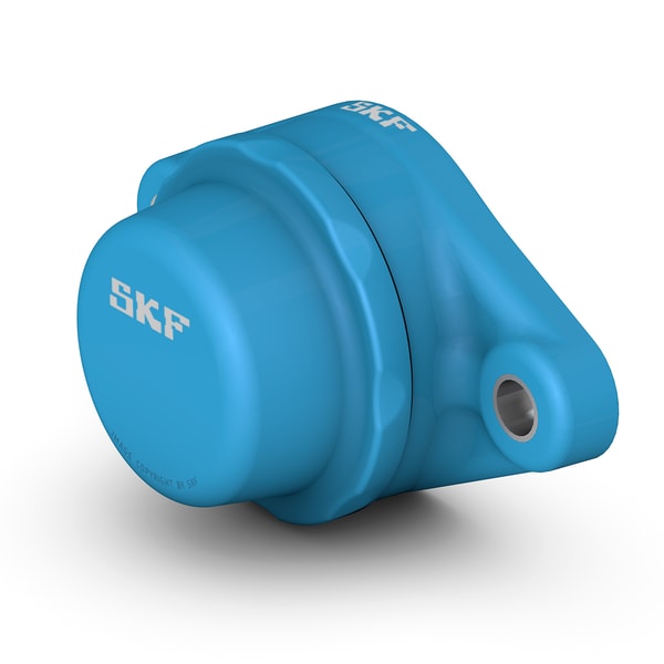 F2BC 100-CPSS-DFH Oval flanged ball bearing unit with set screw locking and narrow inner ring, composite housing, SKF Food Line