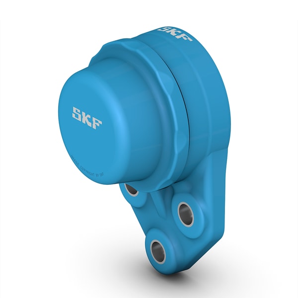 F3BBC 107-CPSS-DFH Three-bolt bracket flanged ball bearing unit with set screw locking and narrow inner ring, composite housing, SKF Food Line