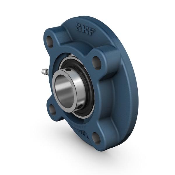 FYC 50 TF Round flanged ball bearing unit with set screw locking, cast iron housing, JIS