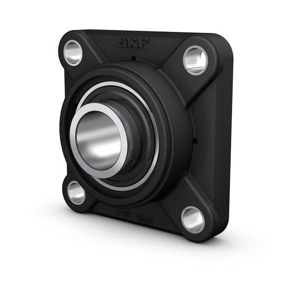 FYK 20 TF Square flanged ball bearing unit with set screw locking and extended inner ring, composite housing, ISO